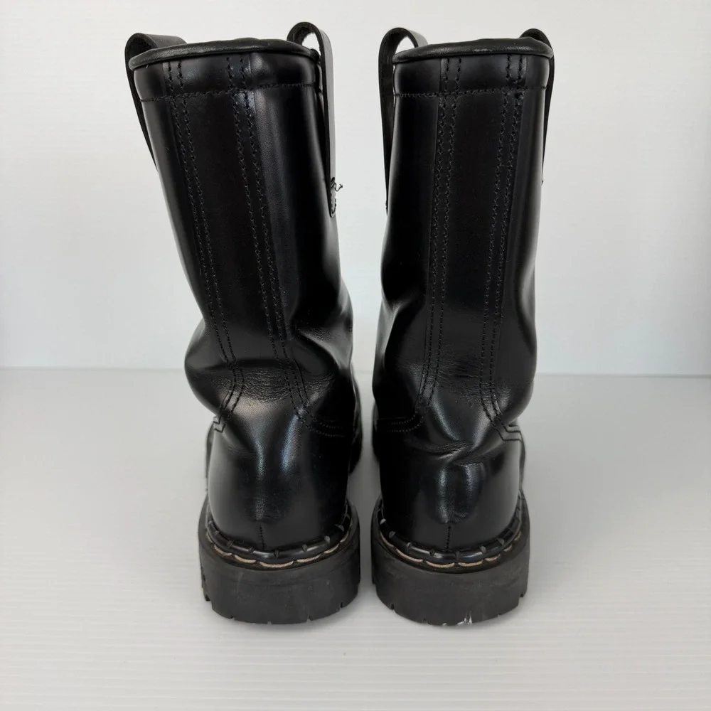 Gripfast Original England Black Leather Pull On Industrial Punk Mens US 10‎ UK 9